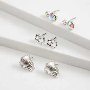 Set de Aros Triple Morn Plateado Tatienne