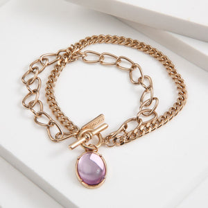 Pulsera Blanda Viol Dorado Humana