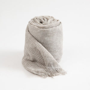 Pañuelo Liso Ema Fleco Beige Tatienne