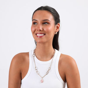 Collar Corto Pink Dorado Humana