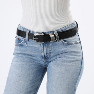 Cinturón Ecocuero Rings Negro Humana