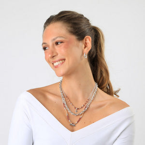 Collar Corto Leire Plateado Humana