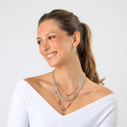 Collar Corto Leire Plateado Humana