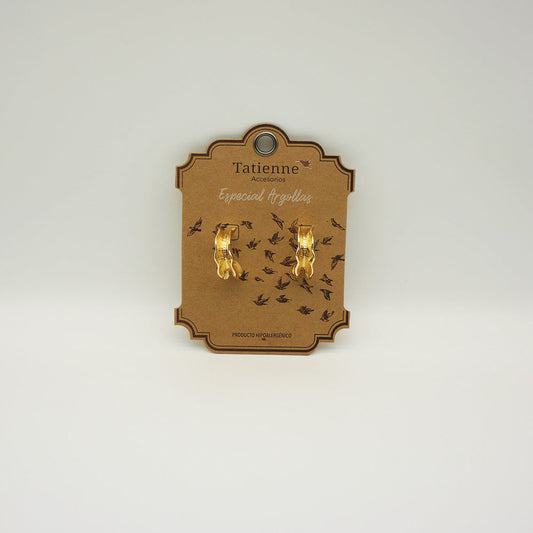 Aros Argollas Doradas Especial Hoops Rich Gold Tatienne