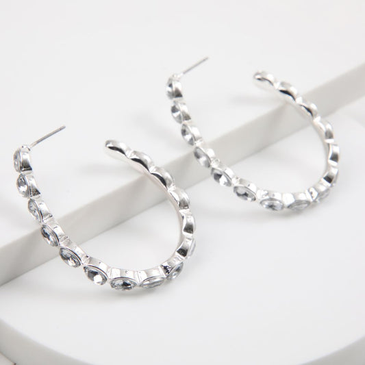 Aros Argolla Taylor Plateado Tatienne