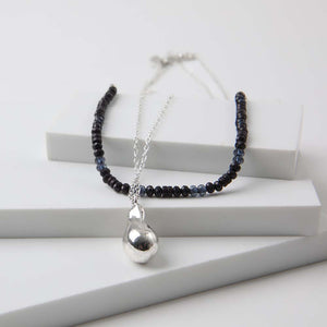 Collar Largo Braids Plateado Humana