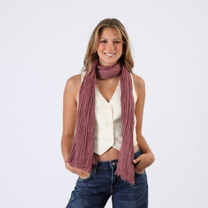 Pañuelo Liso Burdeo Plisado Humana