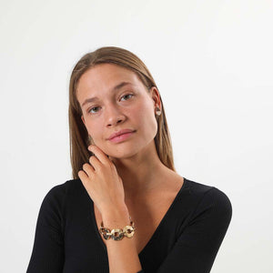 Aros Pegado Volos Dorado Humana