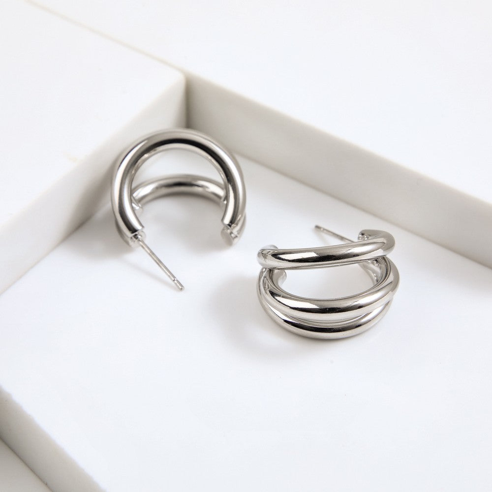 Aros Argollas Ryan Plateado Humana