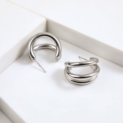 Aros Argollas Ryan Plateado Humana