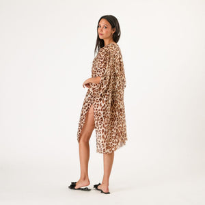 Kimono Abierto Leopard Brown Id