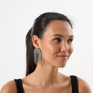 Aros Largo Semcir Plateado Humana