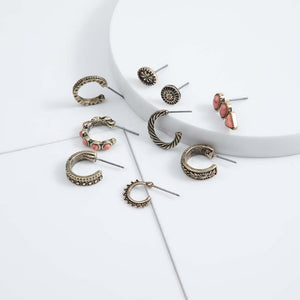 Set Aros Cardo Dorados Humana