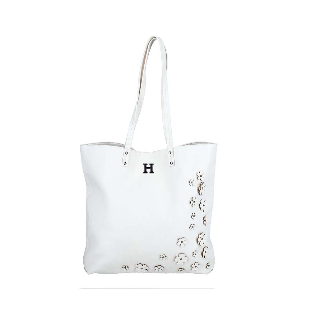 Cartera Hombro Flower Crema Humana