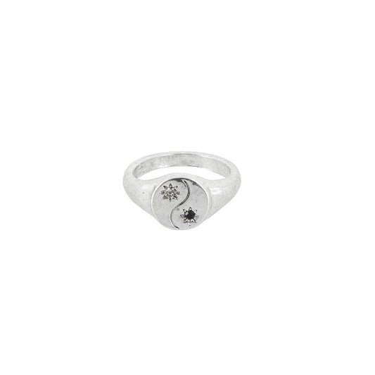 Anillo Grueso Pinky 4 Plateado Tatienne