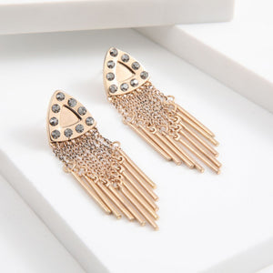 Aros Largo Triángulo Dorado Humana