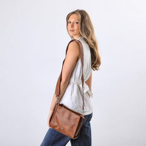 Cartera Cruzada Mony Camel Tatienne