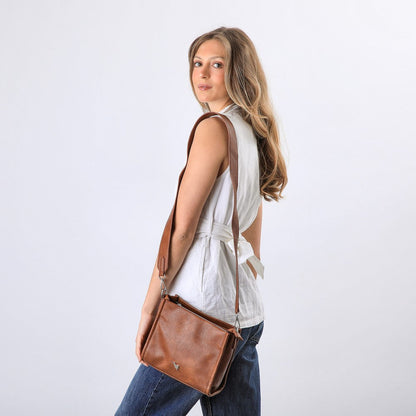 Cartera Cruzada Mony Camel Tatienne