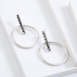 Aros Largos Sheila Plateado I-D
