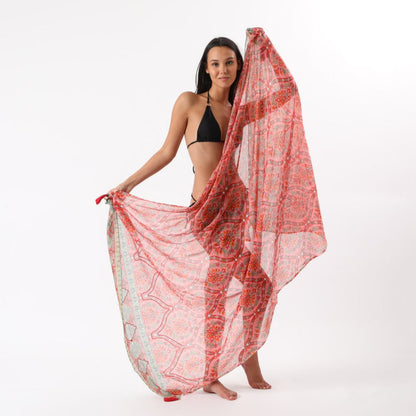 Pareo Estampado Corfu Rosado Humana