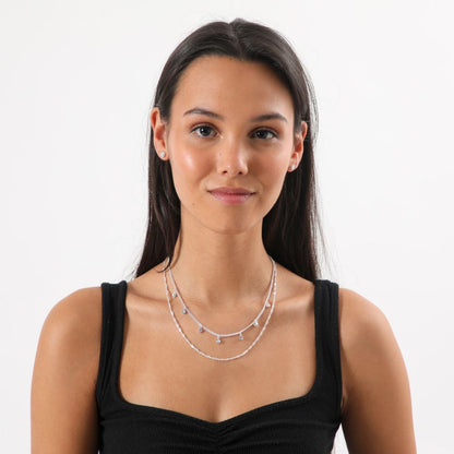 Set Collar Y Aros Eubea Plateado Tatienne