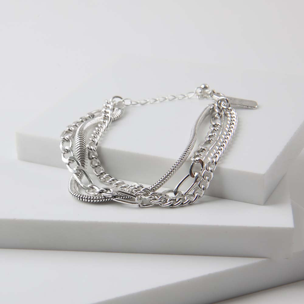Pulsera Blanda Cristal Plateado Humana