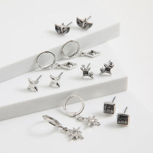 Set 6 Aros Santi Plateado Tatienne