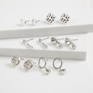 Set 6 Aros Iris Plateado Tatienne