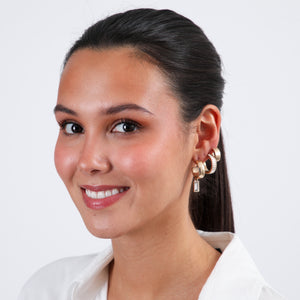 Set De Tres Aros Argolla Nora Dorado Tatienne