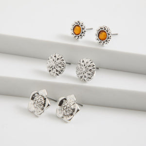 Set 3 Aros Marina Plateado Tatienne