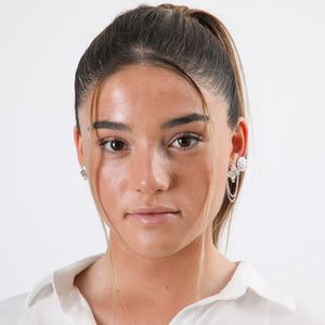 Set 3 Aros Roxi Plateado Tatienne