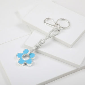 Llavero Largo Flower 1 Celeste Tatienne