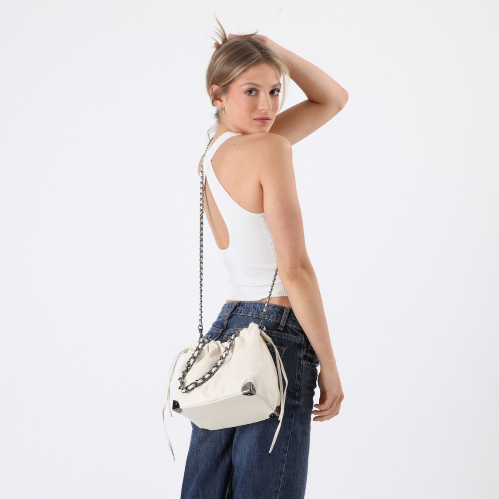 Cartera Bandolera Caty Acolchada Beige Humana