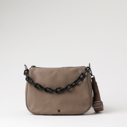 Cartera Cruzada Alcira Taupe Humana
