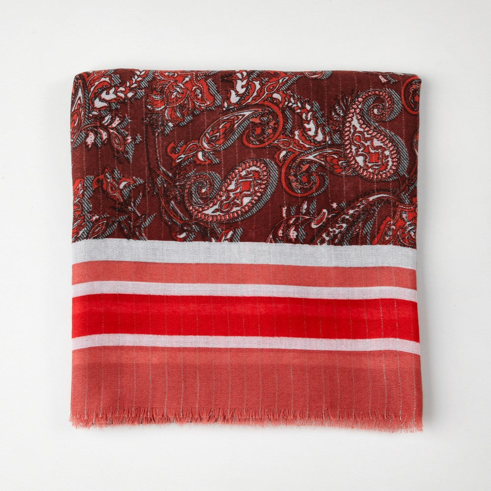 Pañuelo Estampado Pals Burdeo I-D