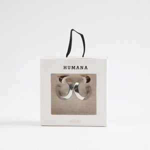 Aros Argolla Pietro Plateado Acero Inoxidable Humana