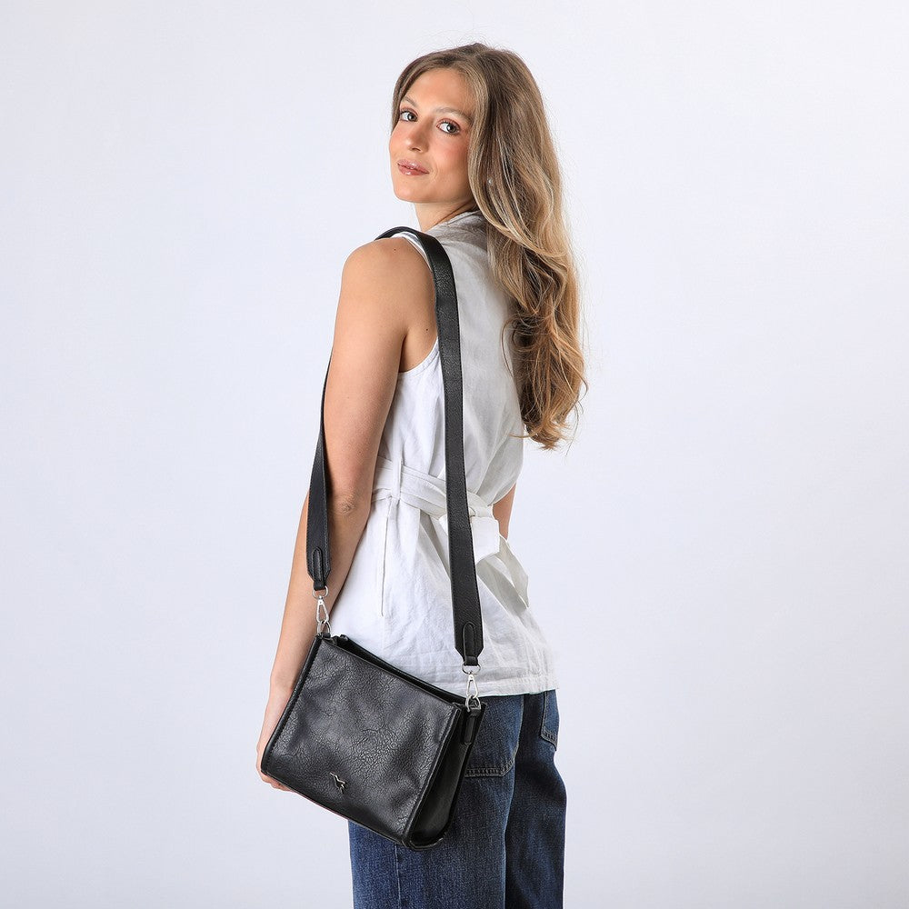 Cartera Cruzada Mony Black Tatienne