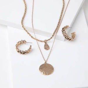 Set Collar Pamplona Dorado Humana