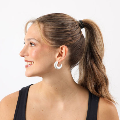 Aros Argollas Fashion Statement 2 Plateado Humana