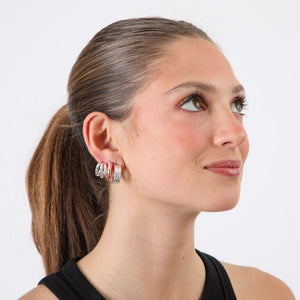 Set de 4 argollas Nora Rose gold ID