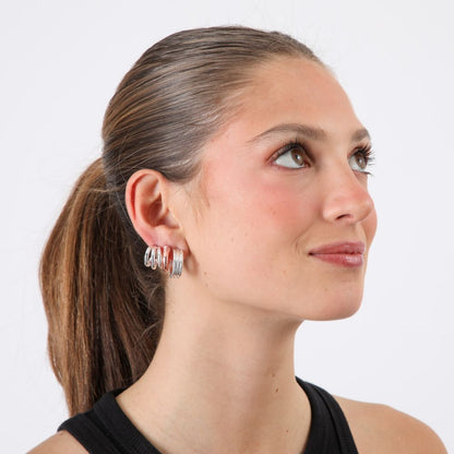 Set de 4 argollas Nora Rose gold ID