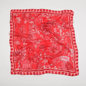 Bandana Estampada Ciro Seda Rojo Humana