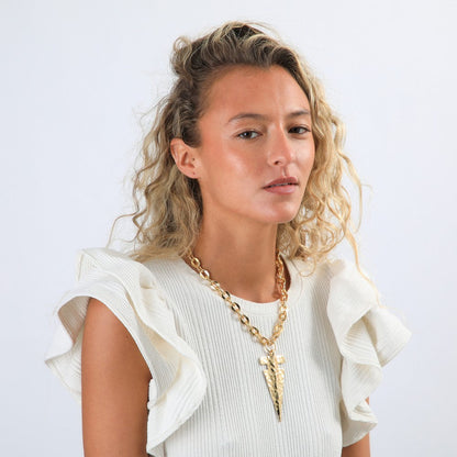 Collar Corto Dorado Patti Humana