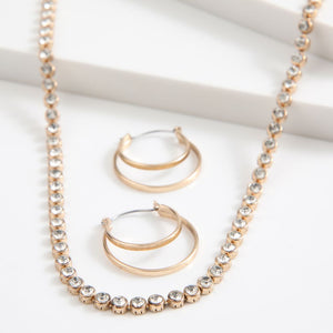 Set Collar y Aros Esme Dorado Humana