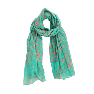 Pañuelo Estampado Rayas verde Humana