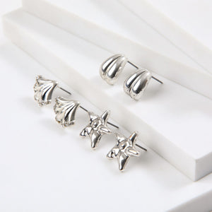Set De Aros Breeze Plateado Humana