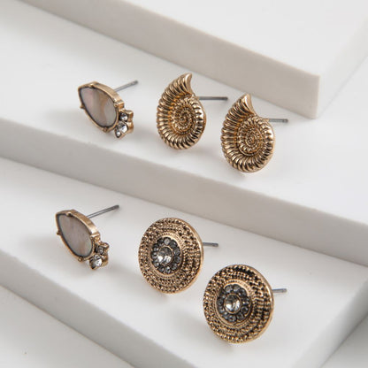 Set de Aros Ocean Dorado Humana