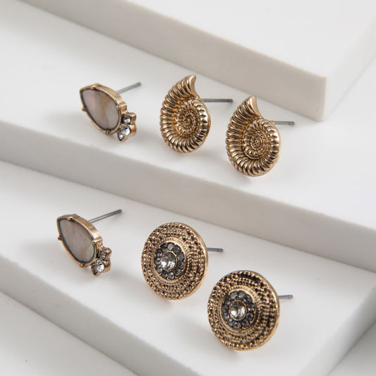 Set de Aros Ocean Dorado Humana