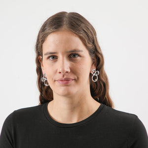 Aros Mediano Cali Plateado Humana