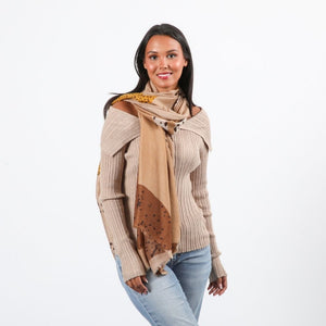 Pañuelo Estampado Ingrid Café Tatienne